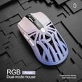 thumbnail image 3 of Wireless Gaming Mouse, 10000 DPI, Tri-Mode 2.4GHz/Bluetooth/Wired Mouse, 6 Buttons, Digital Display, Silent Mice, Rechargeable, Customizable Macro and RGB Backlight for PC/Mac/Laptop (Black), 3 of 16