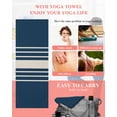 thumbnail image 5 of Navy Blue Beige Striped Yoga Towel for Hot Yoga Non Slip, Modern Farmhouse Retro Lines Yoga Mat Towel Absorbent Yoga Sweat Towels Microfiber Hot Yoga Blanket for Bikram Pilates 26"x74", 5 of 7