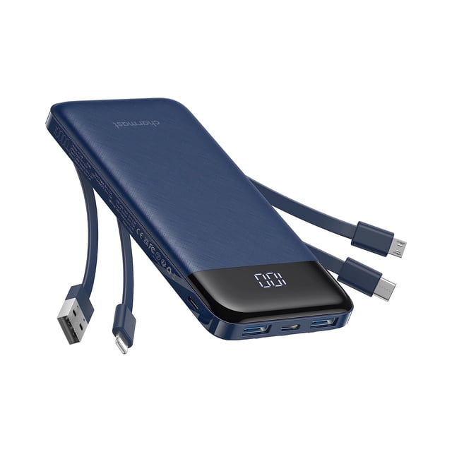 Cargador portátil Charmast de 10000 mAh con cables integrados