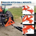 thumbnail image 5 of Yiwa 10,000 LB 3-Point Tractor Trailer Hitch - Category 1 Quick-Hitch Compatible w/2" Receiver & Triple Ball Mount (1-7/8", 2", 2-5/16"), 5 of 7