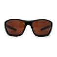 thumbnail image 2 of Mens Road Warrior Driving Lens Wrap Sport Sunglasses Shiny Black Brown, 2 of 4