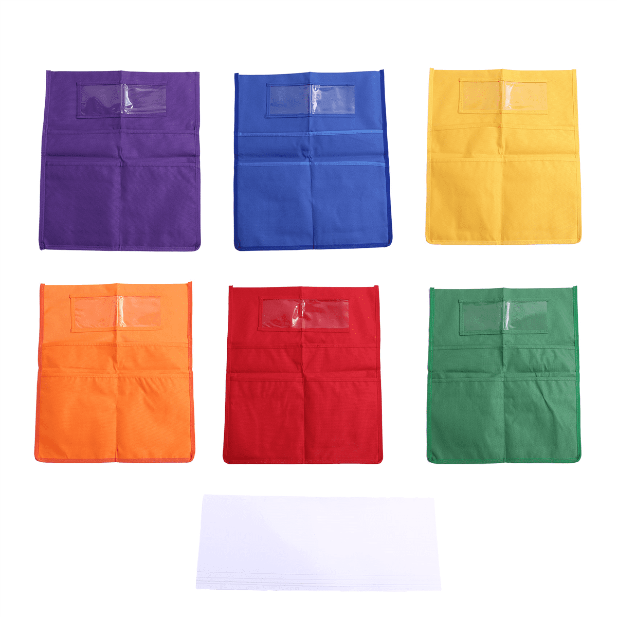 Classroom Chair Pockets, Chair Pocket Charts, Chart Pockets, Chair Storage Bag with Name Tag,Classroom Organization,6pcs