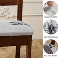 thumbnail image 6 of Chair Seat Covers set of 4 Stretch Printed Chair Covers for Dining Room Square Removable Washable Chair Protector Seat Cushion Slipcovers for Kitchen Office, 6 of 6