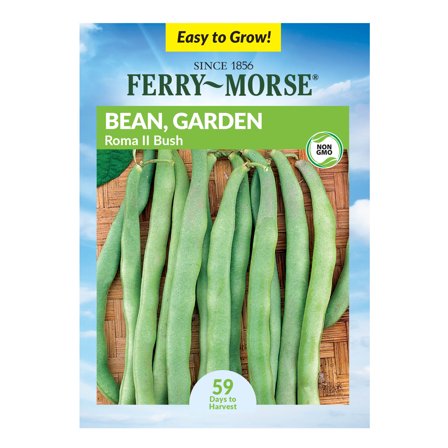 Ferry-Morse 11G Bean Roma II Bush Annual Vegetable Seeds, Full Sun