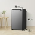 thumbnail image 4 of Danby 3.2 cu. ft. Compact Fridge in Stainless Steel (DAR032B2SLM), 4 of 7