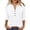 White#04, variant on 3/4 Length Sleeve Womens Tops Summer V Neck Button 3/4 Sleeve Shirts Womens Casual Solid Cotton Like Loose Fits Lightweight Comfy Short Sleeve T Shirt
