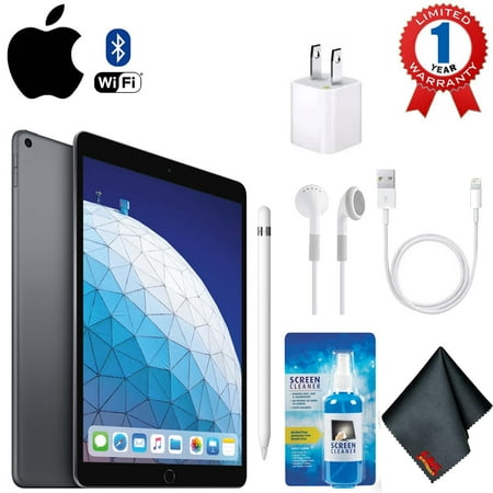 Apple 10.5" iPad Air (Early 2019, 64GB, Wi-Fi + 4G LTE, Space Gray) with Apple Pencil - Accessory Kit