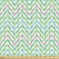 thumbnail image 2 of Chevron Fabric by the Yard, Simplistic Zigzag Pattern in Pastel Tones Creative Geometric Graphic, Decorative Upholstery Fabric for Sofas and Home Accents, Multicolor by Ambesonne, 2 of 5