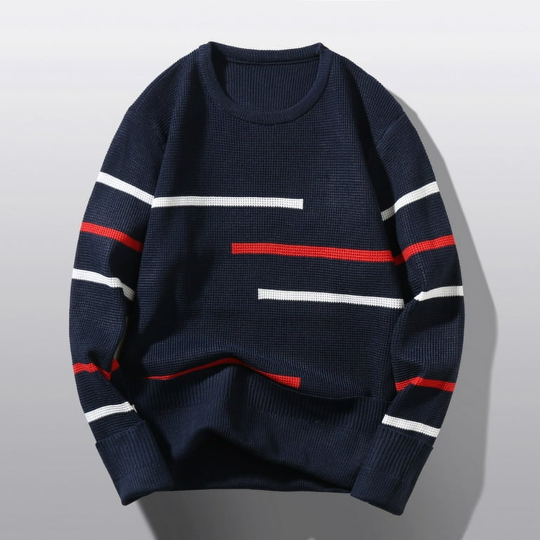 New Color Matching British Fashion O-neck Men's Sweater New Color Matching British Fashion O-neck Men's Sweater