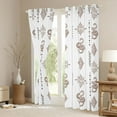 thumbnail image 3 of Feelyou Snake Animal Black Out Curtains, White Gold Aztec Curtains Pack of 2 (42x63 Each), 3 of 6