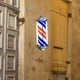 thumbnail image 1 of Poste de luz para barbería de 15,75'', clásico, para montaje en pared, resistente a la lluvia, para barbería, luz giratoria, letrero abierto para saló, 1 of 8