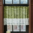 thumbnail image 4 of Vfedsrsge Floral Print Tiered Window Valance - Lace Edge Cafe Curtains, Light Filtering Polyester for Kitchen/Bathroom, 59x23.6in Multicolor, 4 of 6