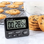 Escali Extra Loud Display Digital Kitchen Timer with Clock Mode, Recall Timer Magnetic Back