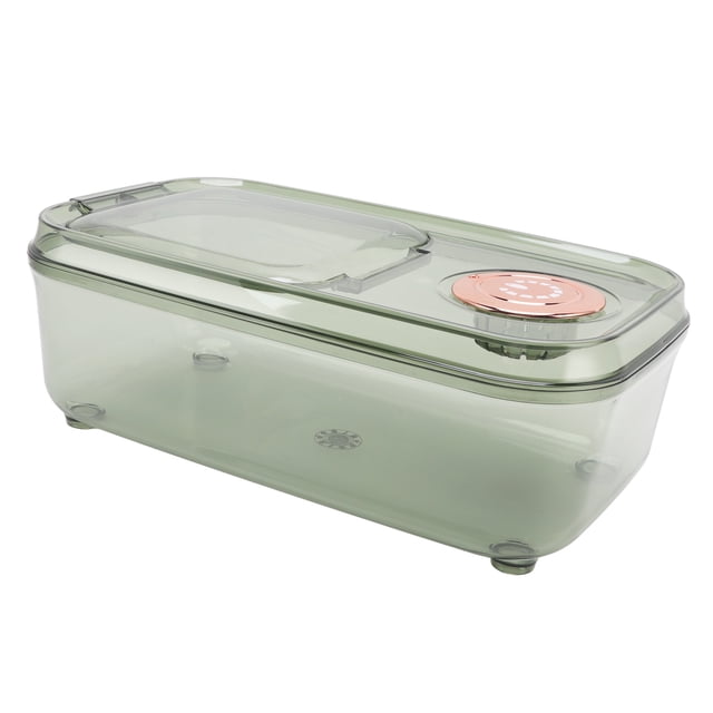Rice Container, Flip Lid Grain Storage Container Magnetic Sealing Flap For 10KG Transparent Green
