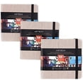 thumbnail image 4 of Arteza 5.5" x 5.5" Hardcover Watercolor Sketchbook, 88 Pages, Gray, Set of 3, 4 of 9