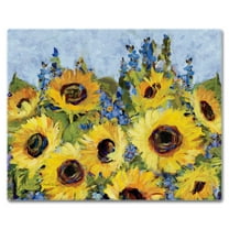 CounterArt "Sunflower Gallery" 3mm Glass Cutting Board 15" by 12"