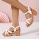 thumbnail image 2 of Amzcrzy Zapatos de mujer,Zapatos de mujer,Zapatillas de mujer, Sandalias de verano informales con hebilla y suela gruesa para mujer, sandalias de tacón alto a la moda Sandalias Mujer Zapatillas De Ca, 2 of 4