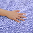thumbnail image 3 of Unique Bargains Heart Shaped Chenille Bath Rugs Soft Shaggy Bath Mat Purple 20" x 24", 3 of 7