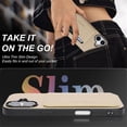 thumbnail image 6 of For Apple iPhone 16 Plus Wallet Case Ultra-Slim Profile Vintage Leather Texture, Wallet For Women Men Card Holder Magnetic Clasp Kickstand Folio Case,Khaki,For iPhone 16 Plus, 6 of 7