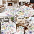 thumbnail image 5 of 5'x7' Area Rugs for Living Room Bedroom, Colorful Spring Floral Washable Rug Carpet Runner Indoor Outdoor, Farmhouse Flowers Modern Art Non Slip Floor Mats Area Rug for Kitchen, Nursery, 5 of 8