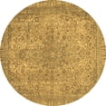 thumbnail image 1 of Ahgly Company Indoor Round Abstract Brown Modern Area Rugs, 8' Round, 1 of 4