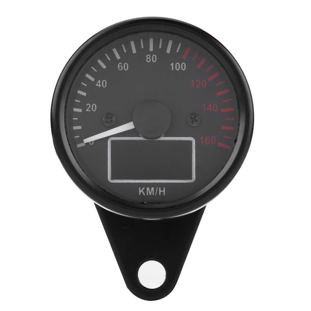 Universal Motorcycle LED LCD Digital Speedometer Tachometer Speed Gauge Retro Black 0-160km/h