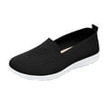 thumbnail image 3 of longantii Orthopedic Shoes for Women Arch Support Non Slip Slip on Work Shoes Breathable Knitted Mesh Stretch Hiking Shoes Comfortable 2026 Foam Shoes Black, 3 of 7