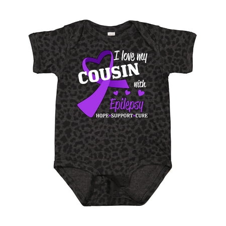 

Inktastic I Love My Cousin with Epilepsy Hope Support Cure Gift Baby Boy or Baby Girl Bodysuit