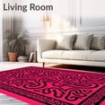 thumbnail image 2 of ODIKA 2'x3' Machine Washable Non-Slip Area Rug, Celtic Knot Braided with Traditional Interwoven Spirals High Traffic Rug with Pad, Pink, 731304, 2 of 8