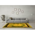 thumbnail image 3 of Ahgly Company Machine Washable Indoor Rectangle Abstract Yellow Modern Area Rugs, 8' x 12', 3 of 4