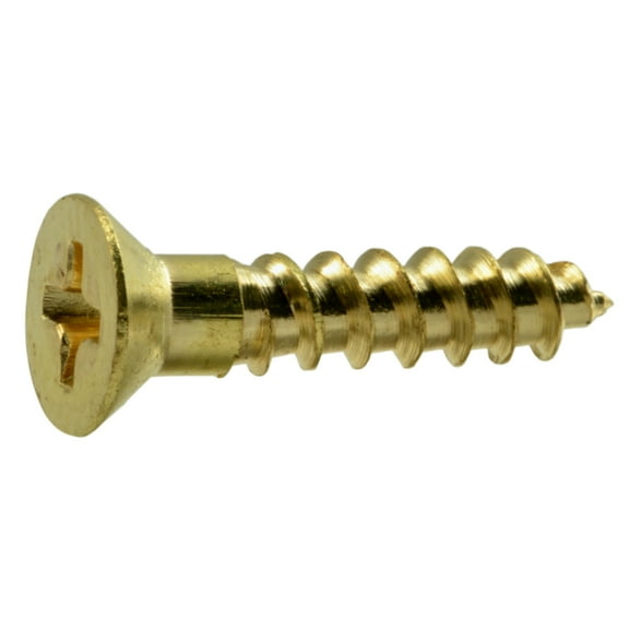 #7 x 3/4" Brass Phillips Flat Head Wood Screws WSFB-208