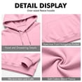 thumbnail image 6 of Men's Hoodie Trendy Long Sleeve Drawstring Hooded Sweatshirt Loose Fit Streetwear Pullover with Pocket Pink XL, 6 of 7