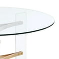 thumbnail image 3 of Hale 41 Inch Round Coffee Table Glass Top Acrylic Legs Clear Gold, 3 of 6