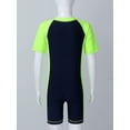 thumbnail image 4 of YEAHDOR Kids Boys One-Piece Swimsuit Juniors Short Sleeve Rash Guard Front Zipper Surfing Wetsuit Bathing Suit, 4 of 7