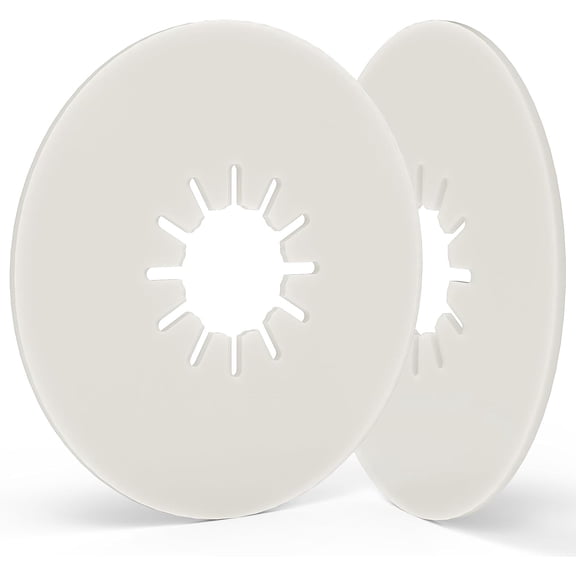 2-Pack 10" Fifth Wheel Hitch Lube Plates - 3/16" Thick Black RV Camper Trailer Grease-Free Discs - Heavy Duty Replacement for 5th Wheel Safety Kit Accessories (Fits Most Trailers)