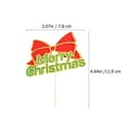 thumbnail image 2 of LEORX 5Pcs Christmas Cake Decoration with Red Bowknot Toppers for Home Cooks and Bakers, 2 of 5