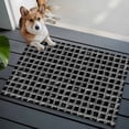 thumbnail image 3 of Black Plaid Entryway Rug 2'x3'&nbsp; Non Slip Front Door Mats, Vintage Minimalism Abstract Lattice Striped Entrance Rugs Indoor Outdoor Carpet, Washable Floor Mats Small Area Rug for Bedroom Kitchen, 3 of 8