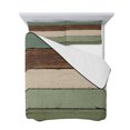thumbnail image 7 of Green Brown Twin Size Down Alternative Comforter, Lightweight Comforter Quilt Bedding Set with Pillow Shams Country Wood Grain Abstract Stripe All Seasons Bed Comforter Duvet Insert 68"x86", 7 of 7