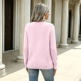 thumbnail image 5 of UDAUDU Womens Wool Blend Sweater Crewneck Casual Long Sleeve Soft Knit Tops Fashion Pullover Lightweight Business Clothing S, 5 of 9