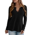 thumbnail image 2 of Remera PRETTYGARDEN Otoño 2025 Cuello en V Manga Larga Negra XL, 2 of 6