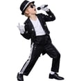 thumbnail image 2 of Kids Dance Star 𝐂ostume 90s Pop Star 𝐂ostume for Kids Retro Disco Outfits for Boys Pop Stage 𝐂osplay 80S Outfit, 2 of 5