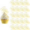 thumbnail image 1 of GFDYREE Rabbit Happy Easter Cupcake Toppers, 20pcs Gold Cake Topper Easter Cake Topper Acrylic Cake Party Rabbit Decorations for Easter Day, 1 of 4