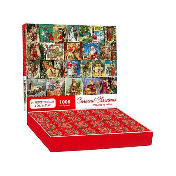 Christmas Advent Calendar 2023 - Christmas Advent Calendar Jigsaw Puzzle 1008Pcs,Jigsaw Advent Calendar,Christmas Gifts For Kids