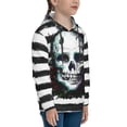 thumbnail image 3 of Goofa Watercolor Skull Pattern Hooded Sweatshirt for Youth Trendy youth sweatshirt Casual Hoodie for Boys and Girls-X-Large, 3 of 6