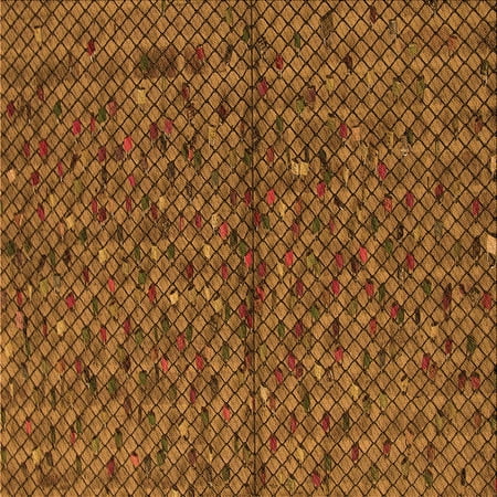 

Ahgly Company Indoor Square Patterned Blood Red Brown Area Rugs 5 Square