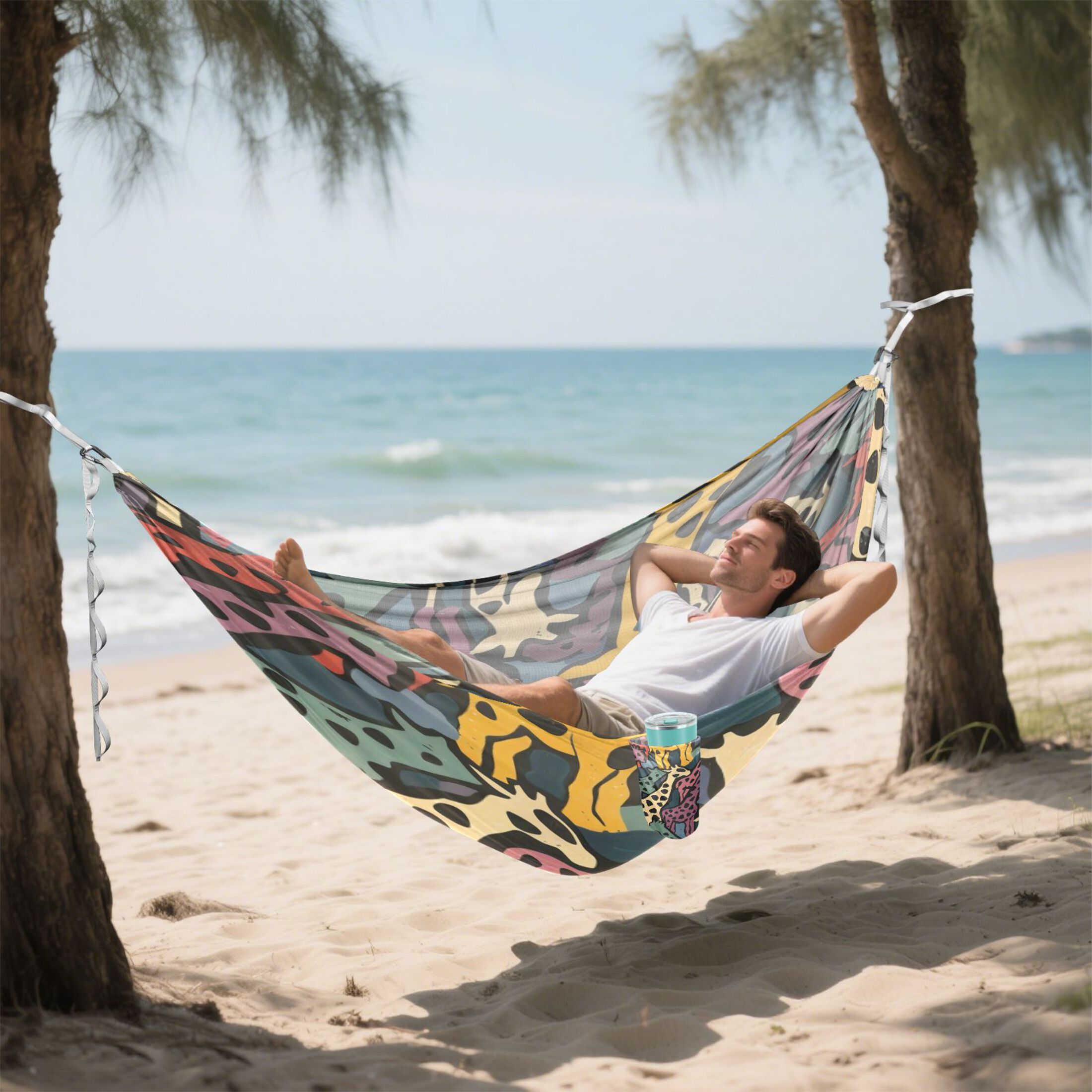 Hammock Camping Hammock Nylon Portable Hammock Travel Camping Hammock Colorful Giraffe