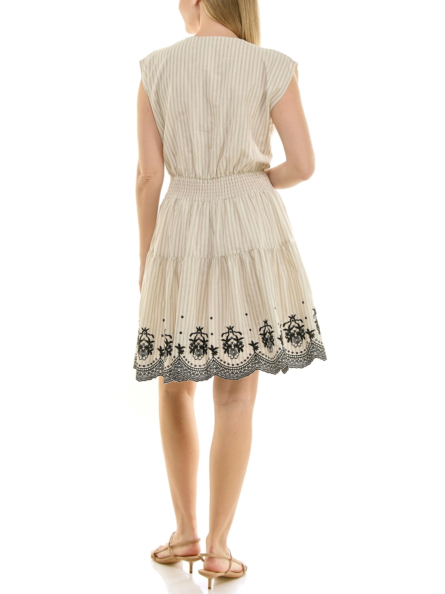 Nanette Nanette Lepore Tiered Mini Dress With Embroidery