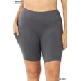 thumbnail image 2 of TheLovely Women & Plus Workout Yoga Running Compression Exercise Biker Shorts with Side Pockets, 2 of 4