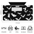 thumbnail image 5 of Long Mouse Pads for Desk,Halloween Bat Pattern Desk Mats on Top Of Desks, Desk Mouse Pad Extra Large with 3mm Non-Slip Base and Stitched Edge for Gaming,Office,Work,Home 47.3"x23.6", 5 of 6