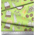 thumbnail image 3 of Soimoi polyester Crepe Fabric Tea Cup,Star Anise & Lemon Slice Vegetable Fabric Prints By Yard 42 Inch Wide, 3 of 3